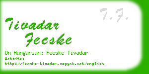 tivadar fecske business card